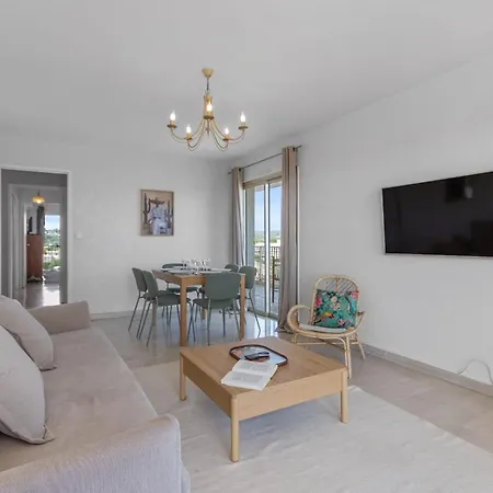 Le Thalassa - Spacious - Sea View - Ac - Parking - Pool Antibes