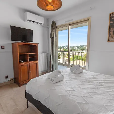 Le Thalassa - Spacious - Sea View - Ac - Parking - Pool 아파트 앙티브