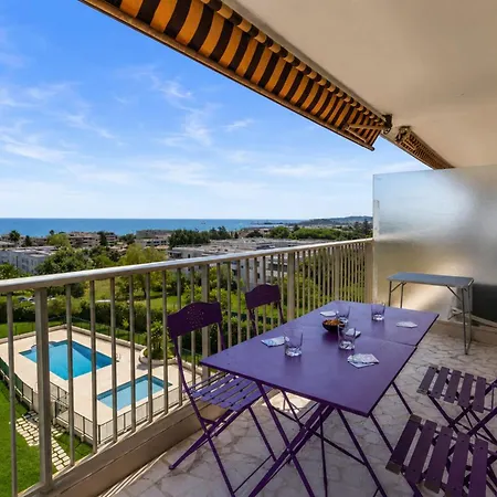 아파트 Le Thalassa - Spacious - Sea View - Ac - Parking - Pool 앙티브